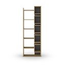 Етажерка за книги в дъбов декор в черен и естествен цвят 60x168,5 cm Eladi - Marckeric