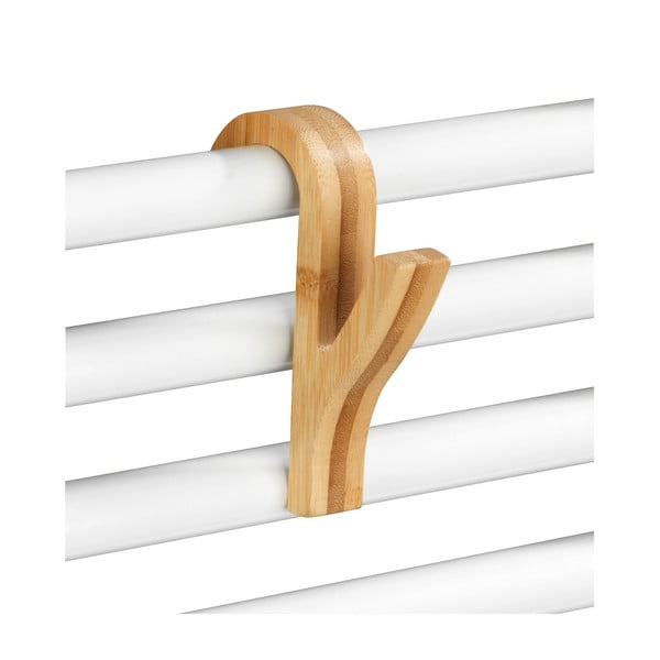 Висящи бамбукови куки в комплект от 2 бр. в естествен цвят – Wenko-image-2