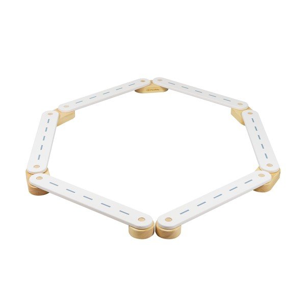 Бяла сензорна пътека от масивен бор 10x408x5 cm Montessori – Meowbaby-image-2