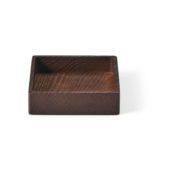 Кафява декоративна дървена кутия за съхранение 11x11x3 cm Square S – LIND DNA