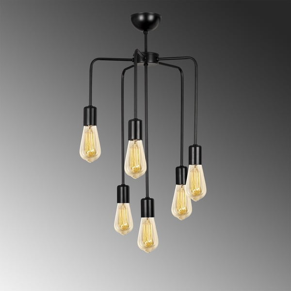 Черно метално висящо осветително тяло Opviq lights Linos - Opviq lights-image-1