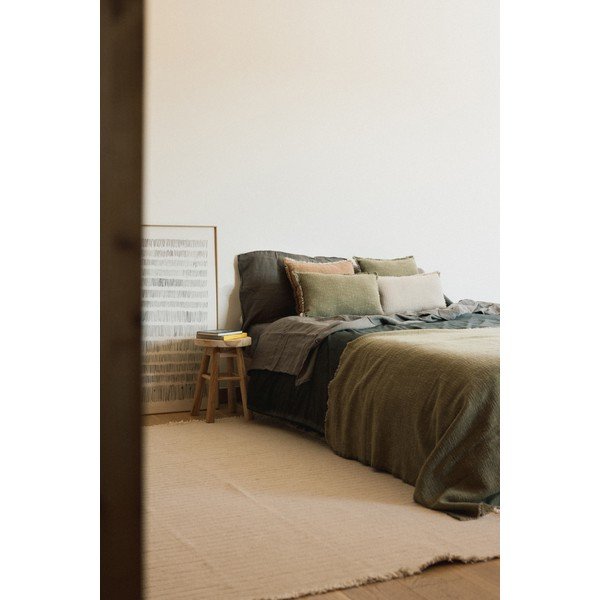 Памучно одеяло в цвят каки 130x180 cm Handloom – Lorena Canals-image-2