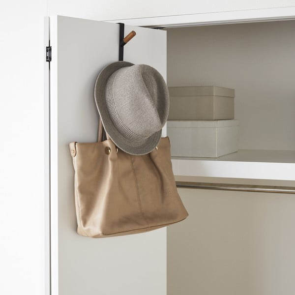 Черна метална закачалка за врата 1,5 cm Tower - YAMAZAKI-image-2