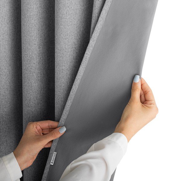 Сиво затъмняващо перде 140x250 cm Corita – Restilo-image-4