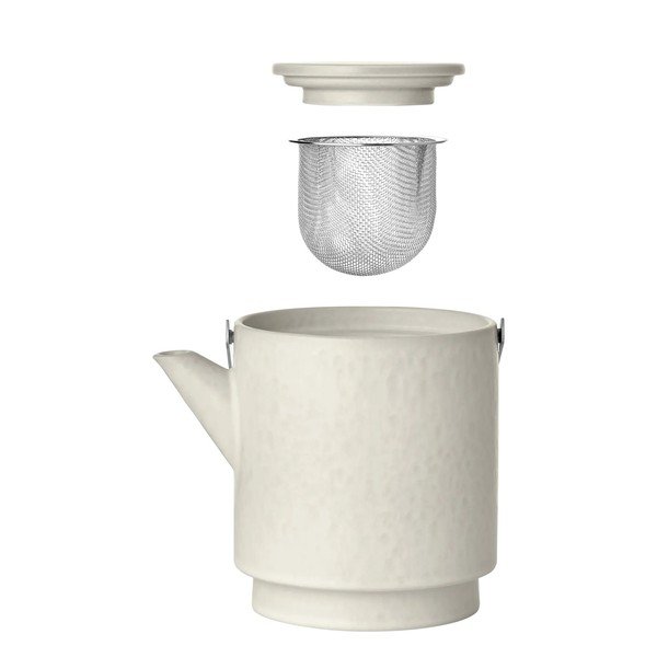 Кремав глинен чайник с цедка 1 l Makoto – Blomus-image-2
