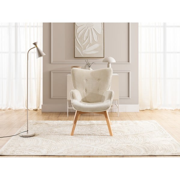 Бежово кресло от рипсено кадифе Niko – Ropez-image-1