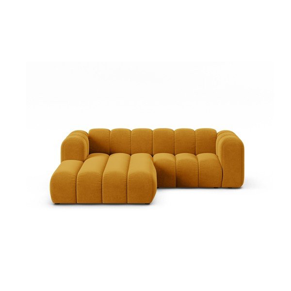 Жълт ъглов диван (ляв ъгъл) Lupine – Micadoni Home