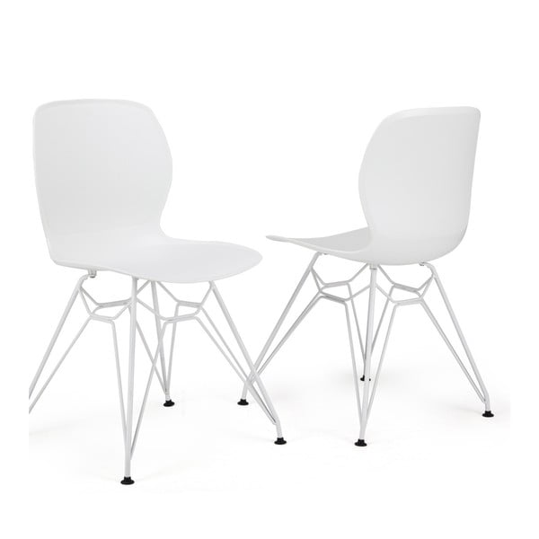 Комплект от 2 бели стола Rietia - Garageeight
