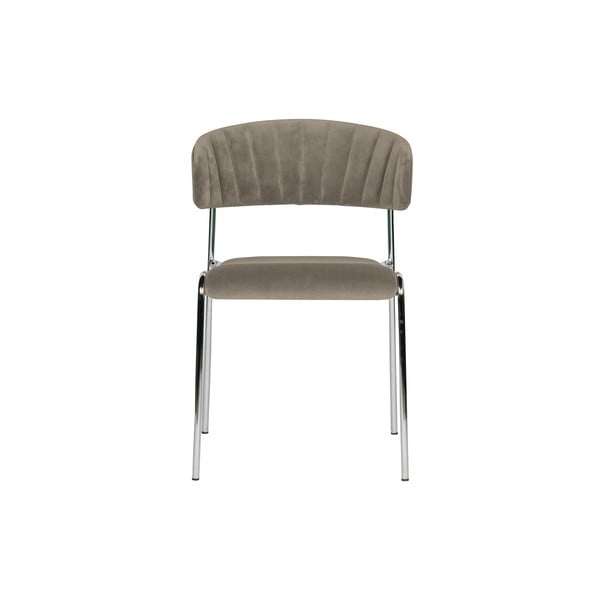 Sada 2 šedých jídelních židlí BePureHome Twitch Velvet
