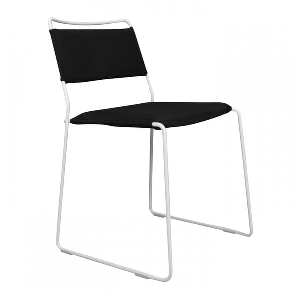 Černá židle s bílou konstrukcí OK Design One Wire