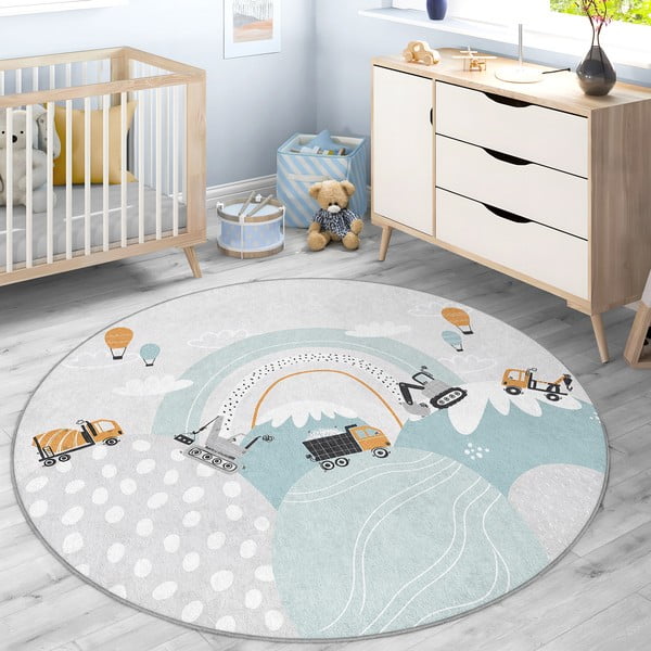 Детски килим подходящ за пране ø120 cm Snowy Hills – Mila Home-image-1