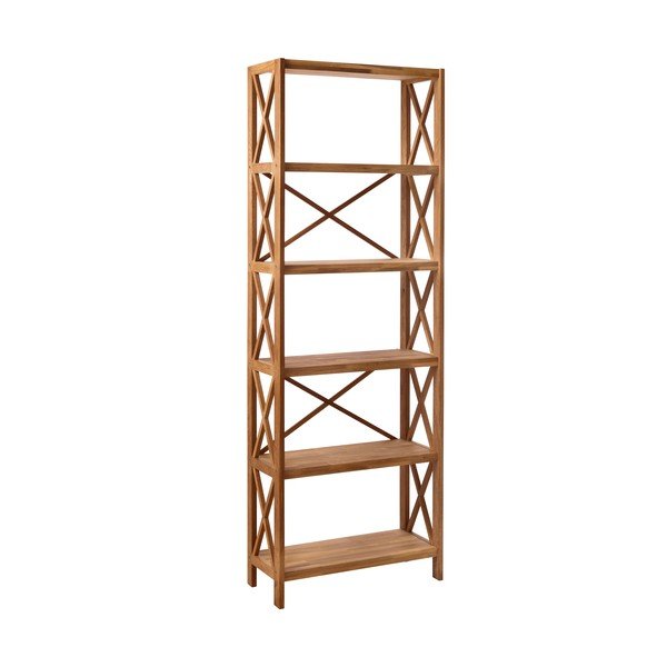 Стелаж от масивен дъб в естествен цвят 70x198 cm X-Shelf – Unique Furniture-image-2
