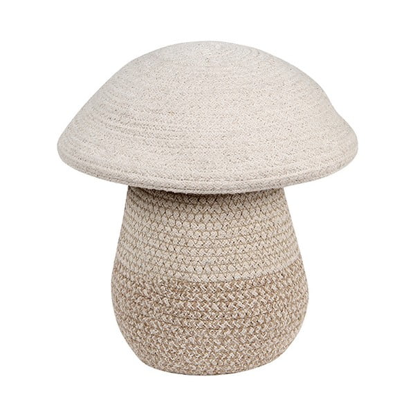 Бежова текстилна детска кошница за играчки ø 23x27 cm Mushroom – Lorena Canals