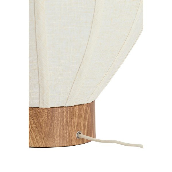 Кремава метална настолна лампа с текстилен абажур (височина 36 cm) Kyzo – Light & Living-image-2
