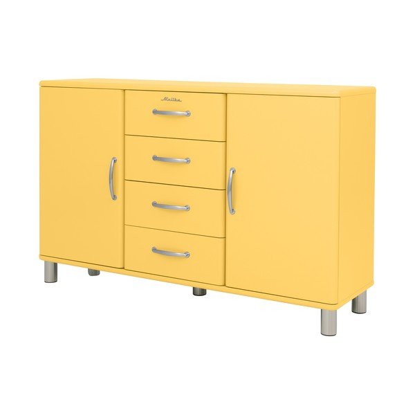 Жълт нисък скрин 146x92 cm Malibu - Tenzo-image-1