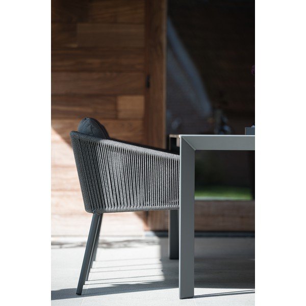 Черен метален градински стол Omer - Diphano-image-1