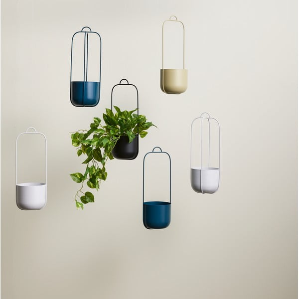 Комплект от 2 черни висящи железни саксии Juro Lotus - Hübsch-image-4