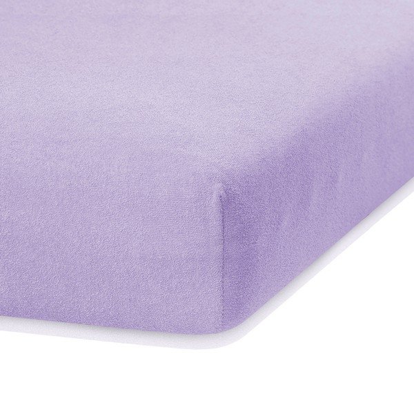 Лилав ластичен чаршаф за двойно легло Siesta, 200/220 x 200 cm Ruby - AmeliaHome-image-2