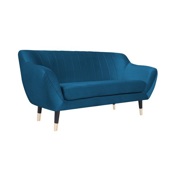 Син диван с черни крачета Mazzini Sofas Benito, 158 cm-image-2
