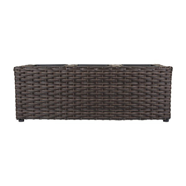 Ратанова саксия за цветя с 3 отделения Myra, дължина 48 cm - Unknown-image-1