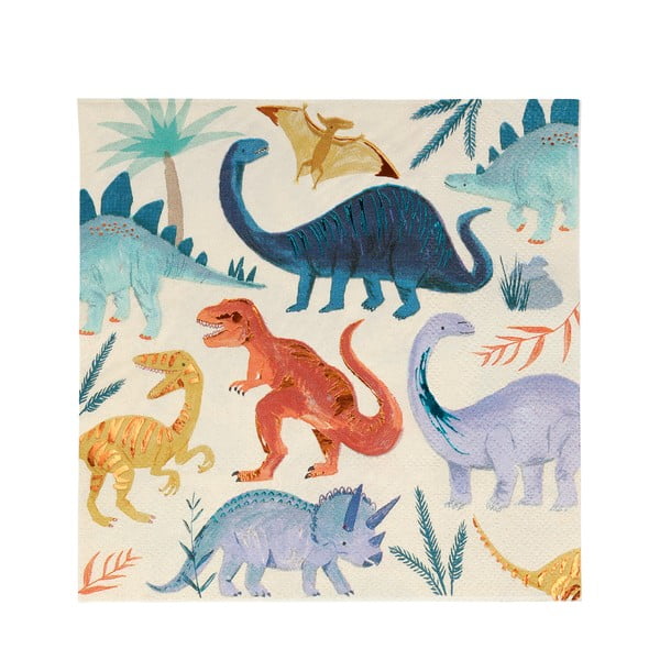 Хартиени салфетки в комплект 16 бр. Dinosaur Kingdom – Meri Meri