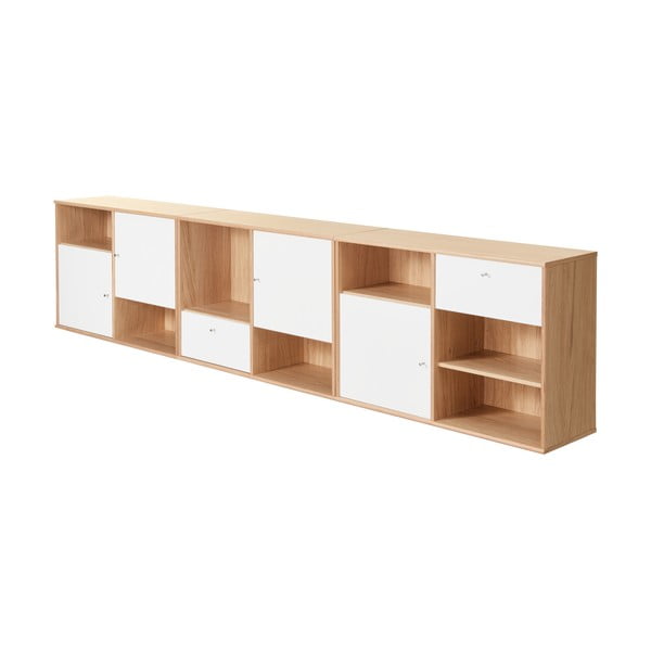 Бял нисък скрин в дъб 267x61 cm Mistral - Hammel Furniture-image-3