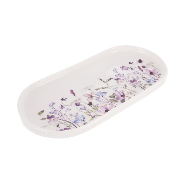 Бяла/лилава порцеланова чиния за сервиране Louka – Orion-image-2