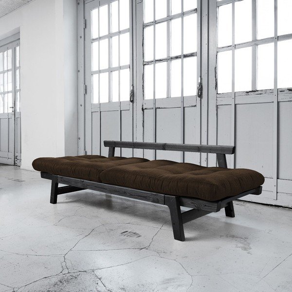 Rozkládací pohovka Karup Step Black/Choco Brown-image-2