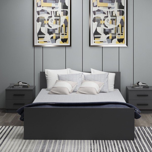 Антрацитно двойно легло 160x200 cm Kale – Kalune Design-image-3