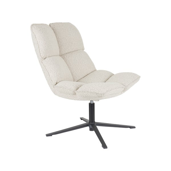 Кремаво въртящо се кресло от букле Bros – White Label