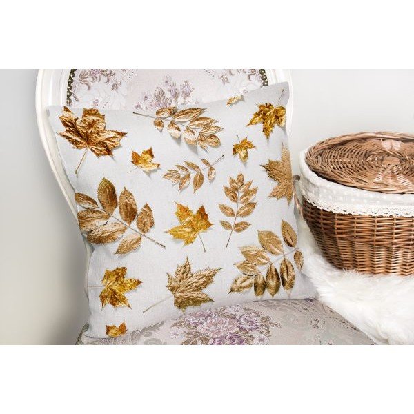 Калъфка за възглавница "Златен лист", 42 x 42 cm - Minimalist Cushion Covers-image-2