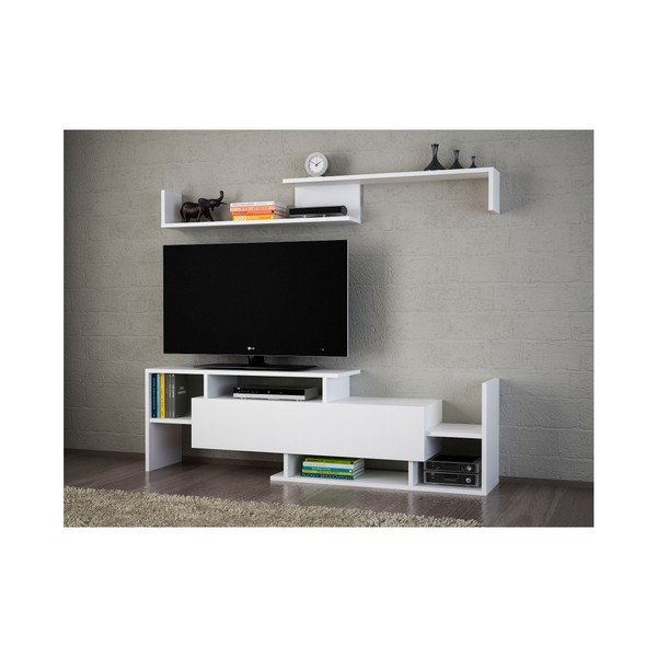 Бял шкаф за телевизор 154x42 cm Dream - Kalune Design-image-4