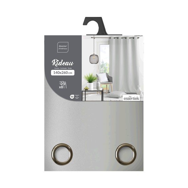 Светлосиво перде 140x260 cm Essentiel – douceur d'intérieur-image-3
