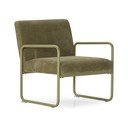 Зелено шенилово кресло Vince – MOME