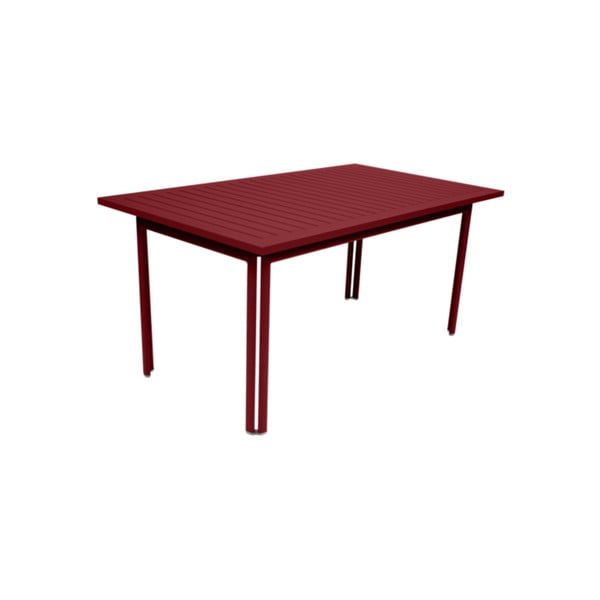 Червена метална градинска маса за хранене Коста, 160 x 80 cm - Fermob