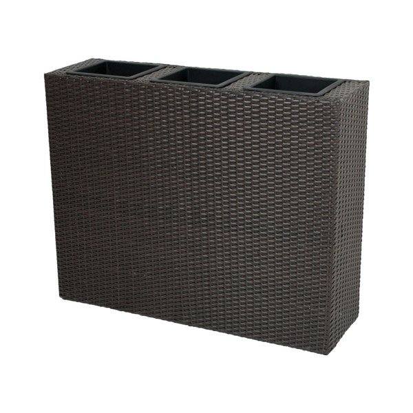 Tmavě hnědý zahradní květináč ADDU Room Divider