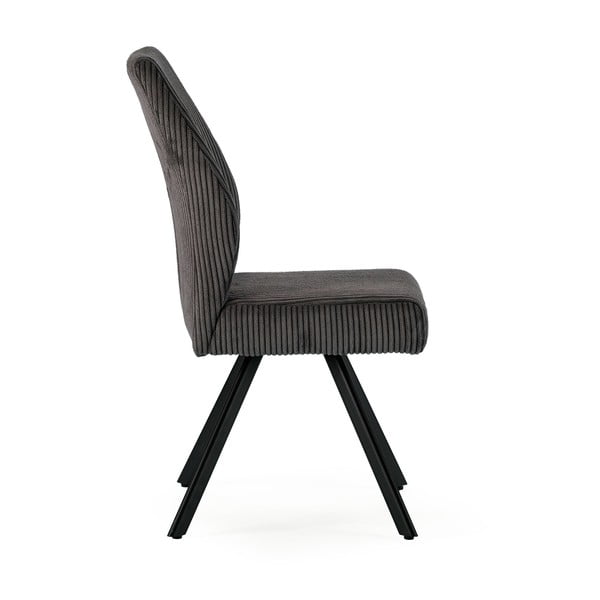 Тъмносиви велурени трапезни столове в комплект 2 бр. Anibal – Marckeric-image-3