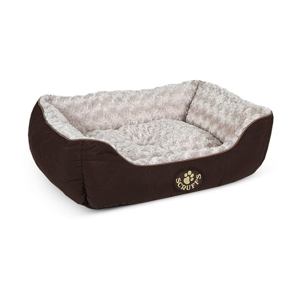 Тъмнокафяво плюшено легло за домашни любимци куче 50x60 cm Scruffs Wilton – Plaček Pet Products