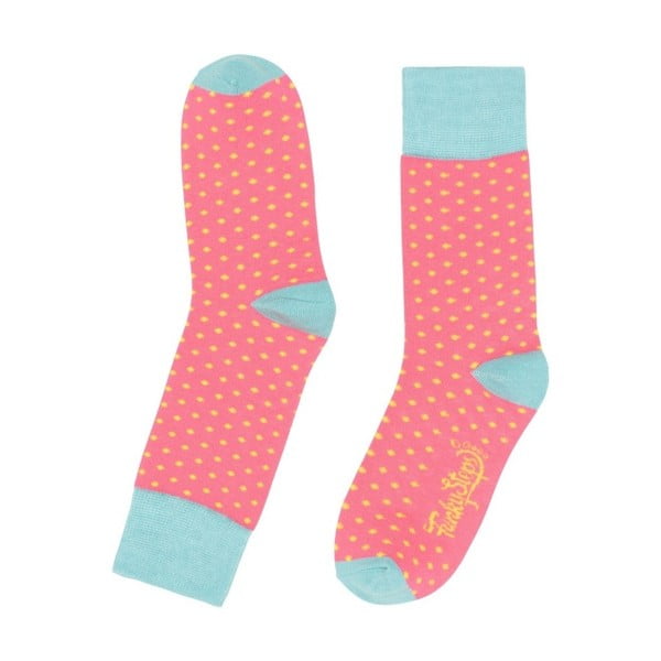 Růžové ponožky Funky Steps Dotty, velikost 35 – 39