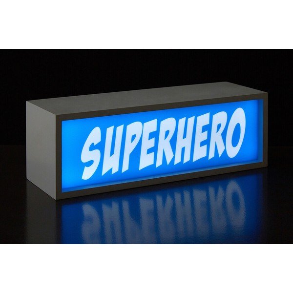 Синя светлинна декорация на батерии Superhero – Premier Housewares-image-1