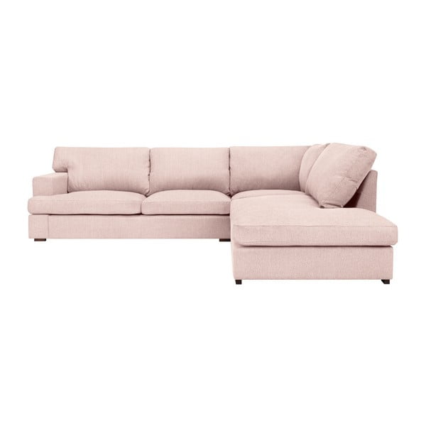 Světle růžová rohová pohovka Windsor & Co Sofas Daphne, pravý roh