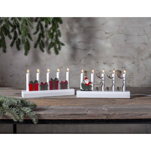 Червено-бяла коледна светлинна украса за контакт Julia – Star Trading-image-2