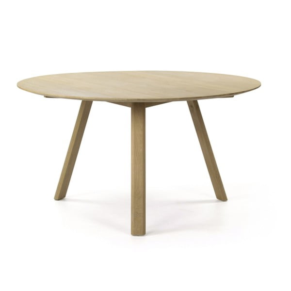 Jídelní stůl z dubového dřeva PLM Barcelona, ⌀ 140 cm