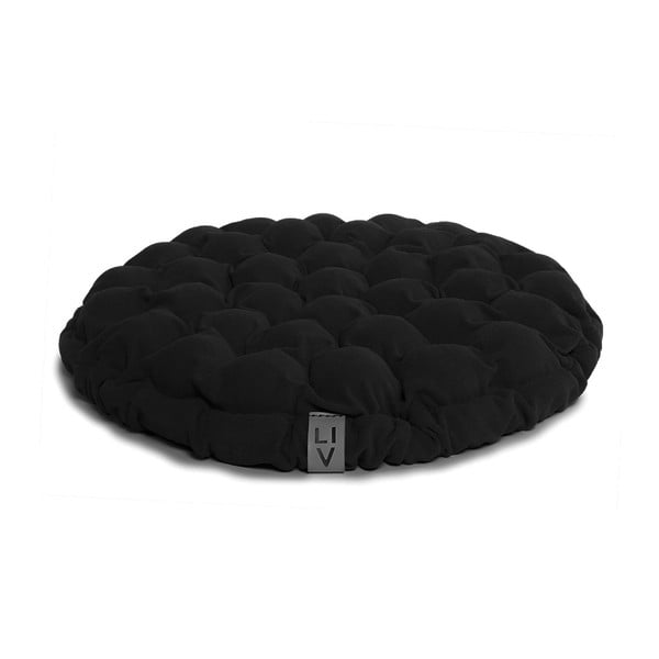 Черна възглавница за сядане с масажни топчета , ø 65 cm Bloom - Linda Vrňáková
