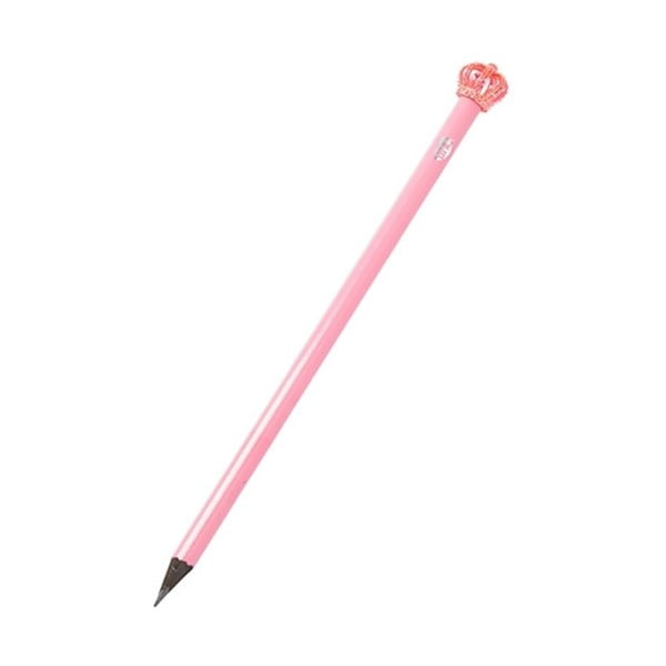 Růžová tužka s ozdobou ve tvaru korunky TINC