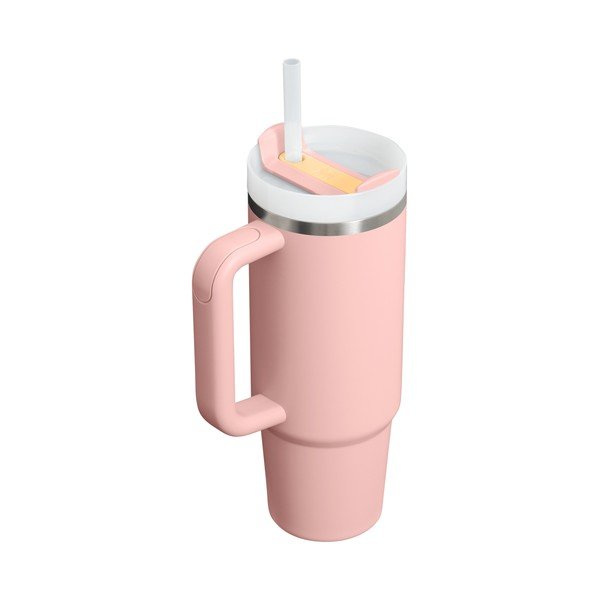 Прасковен  термос със сламка от неръждаема стомана 890 ml Quencher H2.O FlowState™ Tumbler Peach Rose – Stanley-image-2