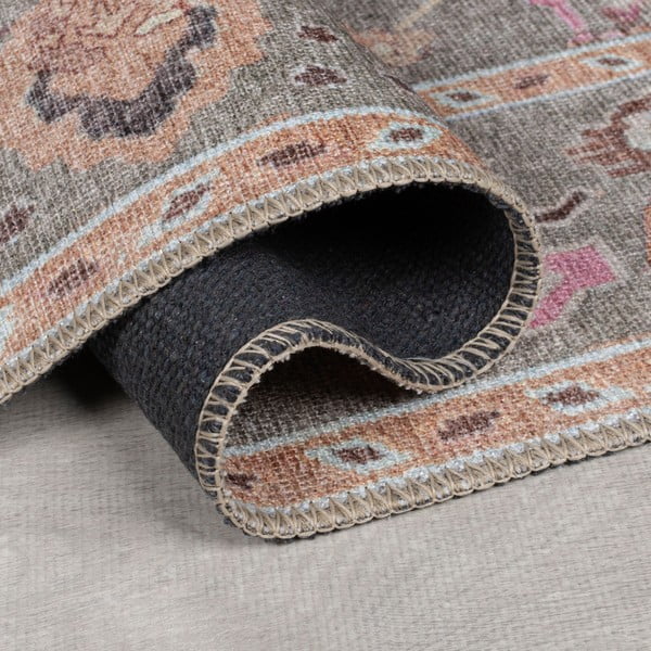 Светлозелен килим подходящ за пране 190x290 cm Una Floral – Flair Rugs-image-2