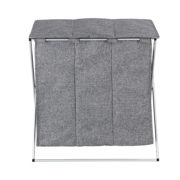 Trio сив кош за пране с 3 отделения, обем 118 л - Wenko-image-3