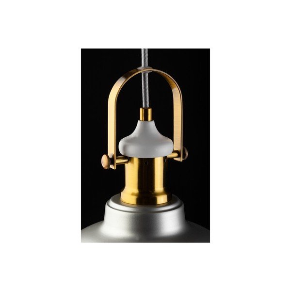 Висящо осветително тяло сребърно с метален абажур ø 22 cm Zenit – GTV-image-2