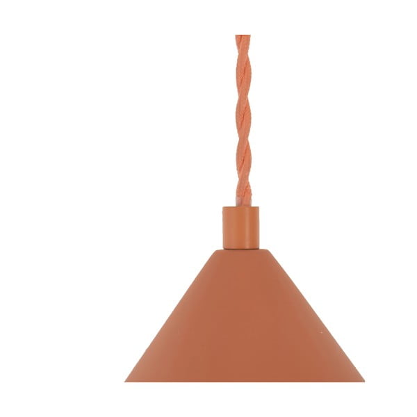 Висяща лампа в тухлен цвят с абажур от камък ø 30 cm Vilma - SULION-image-2
